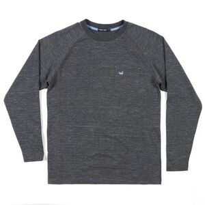 Southern Marsh Mens Hearth French Terry Long Sleeve Tee in Midnight Gray Size M